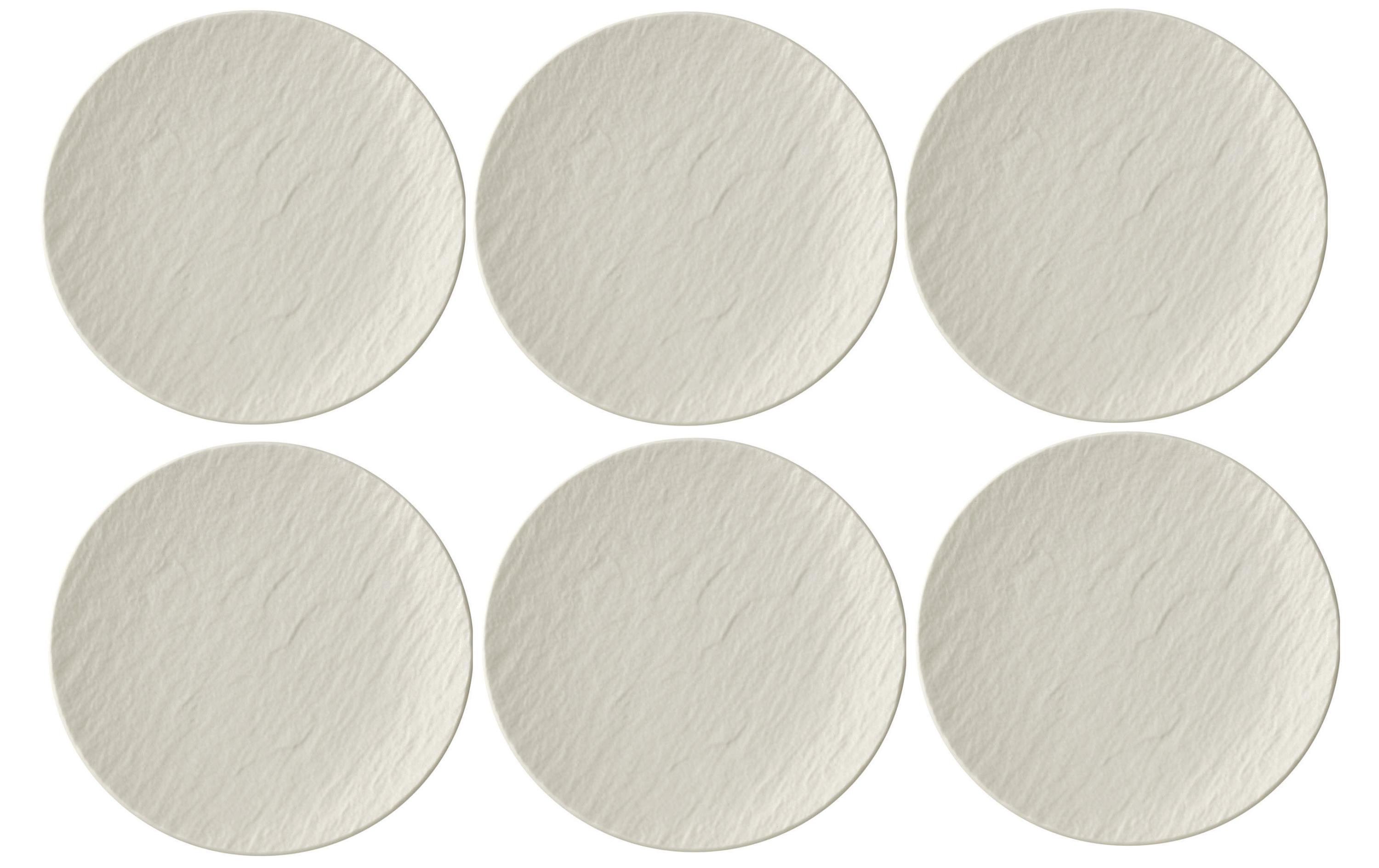 Frühstücks- & Dessertteller Manufacture Rock 6 Stk. Weiss<br>Porzellanteller
