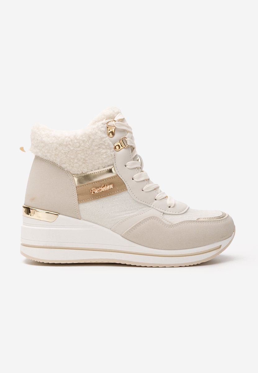 Baskets d'hiver pour femmes beige Nadina