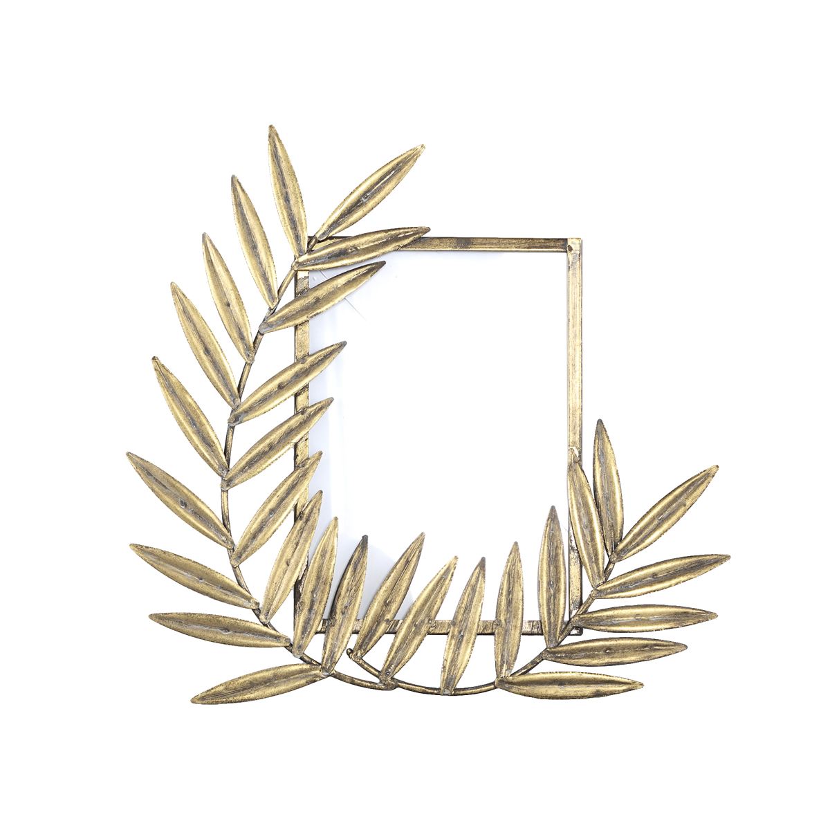 PTMD Merila Gold metal photoframe with leaf corner