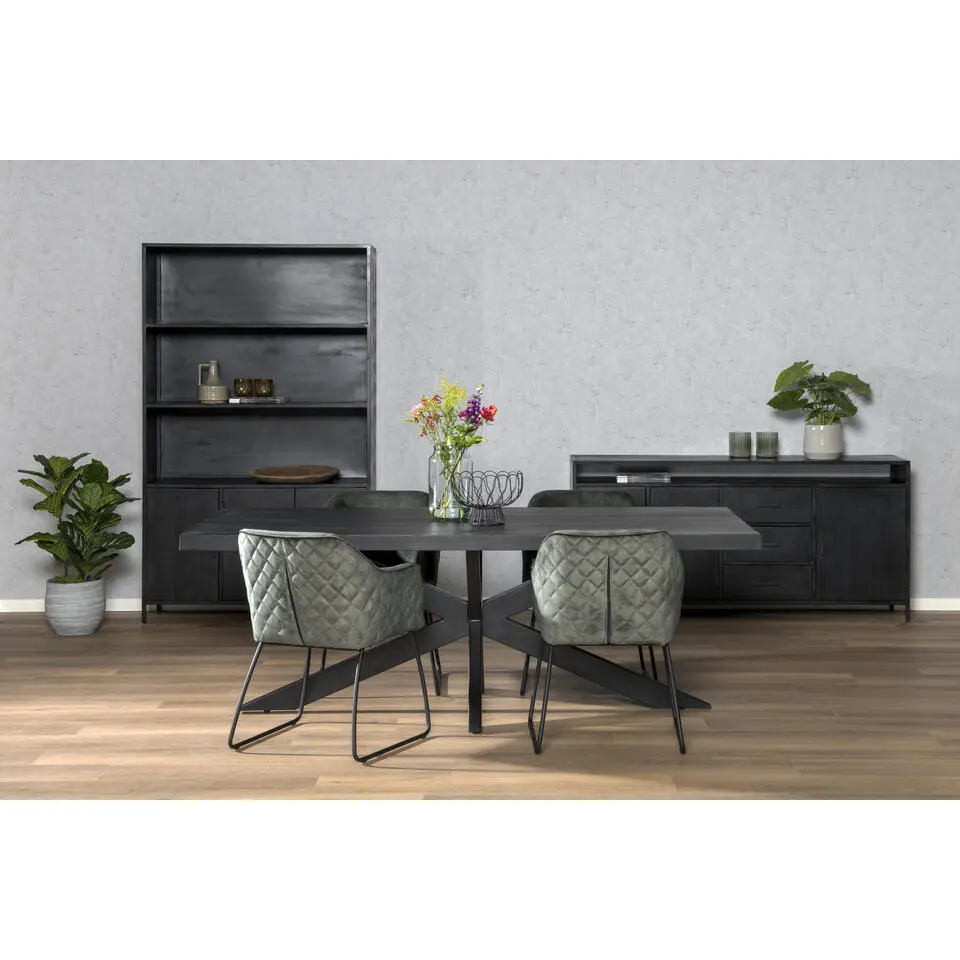 Livingfurn - Dressoir Kala Open 180 cm - Mangohout