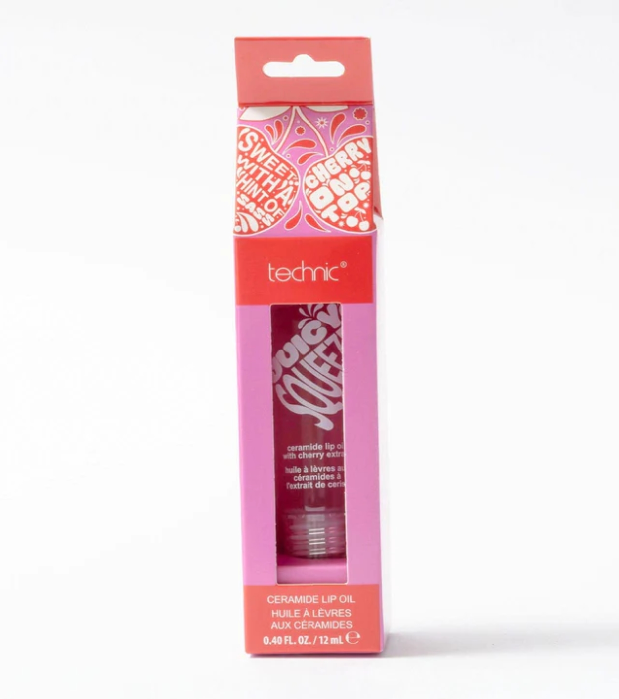 Technic Cosmetics - Keychain Lip Oil Juicy Squeeze Ceramide - Cherry On Top