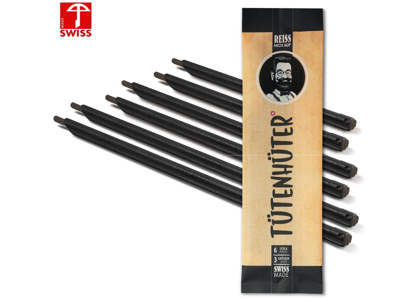 böörds Verschlussclip 6 Stück, Schwarz Tütenhüter-Set