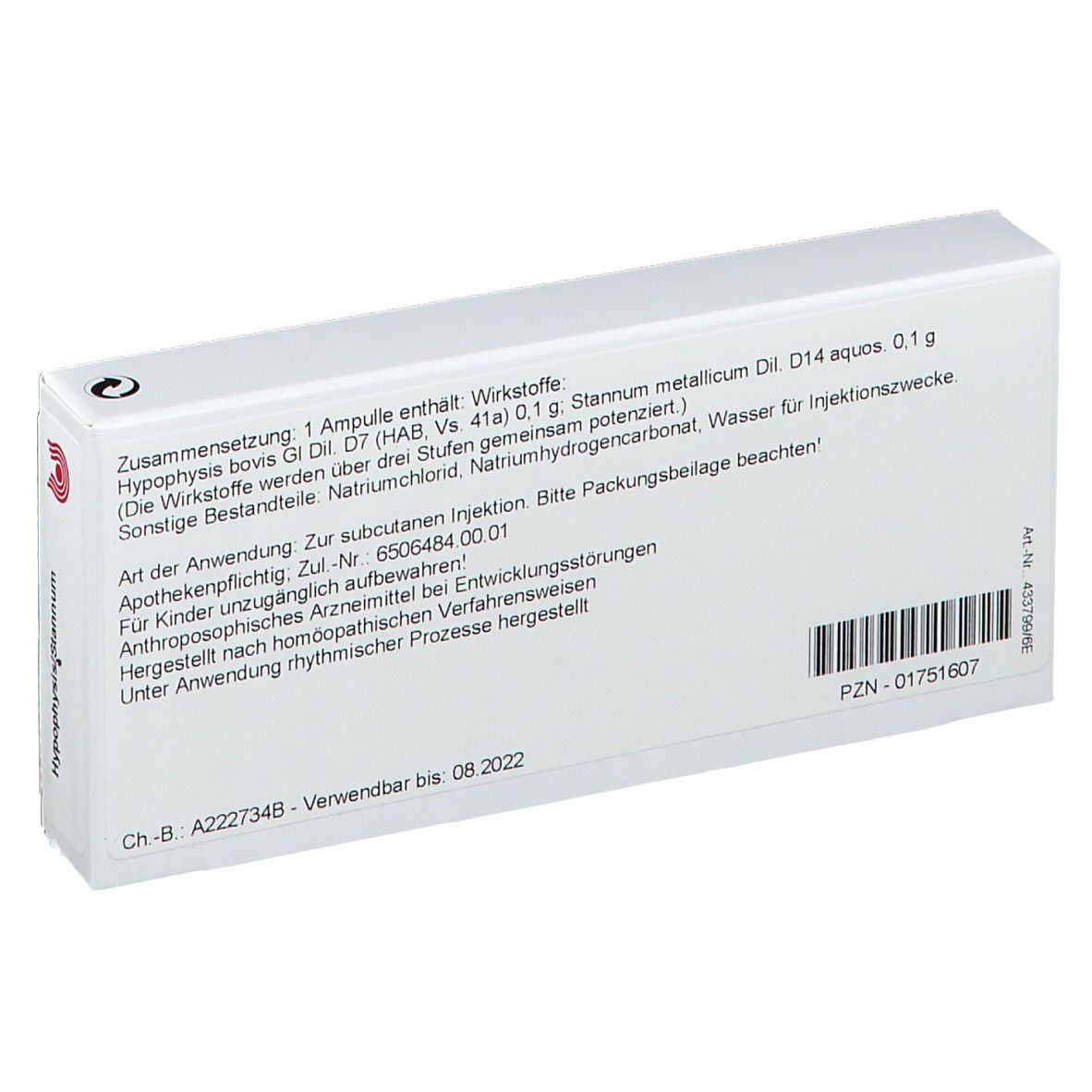 WALA® HYPOPHYSIS/STANNUM Amp.
