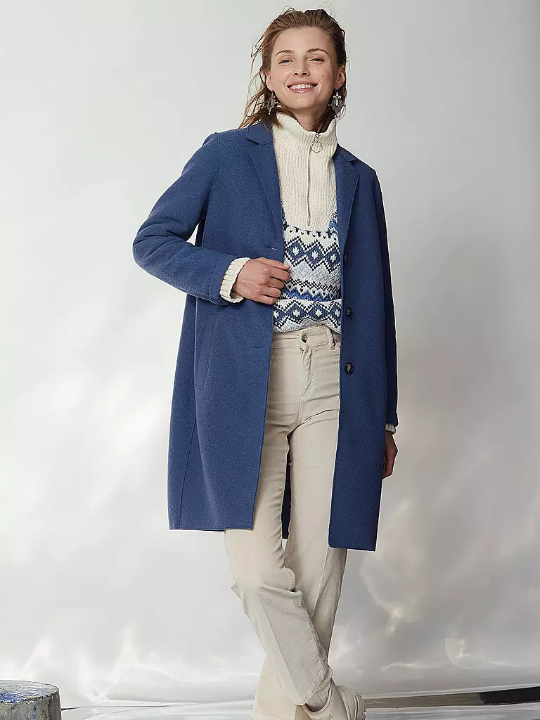 OUÍ Wollmantel blau
