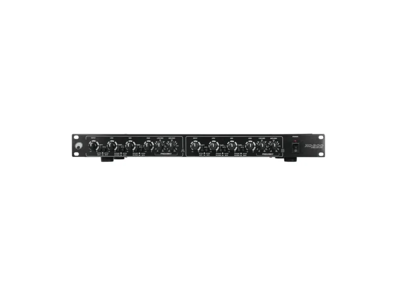 Omnitronic 10355636, Aktiv overgang, 3-vejssystem, 0 - 230 V, Sort, 100 dB, 483 mm