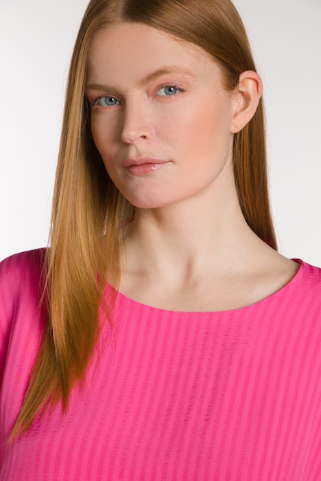 Kleid, Seersucker-Streifen, Oversized, Halbarm