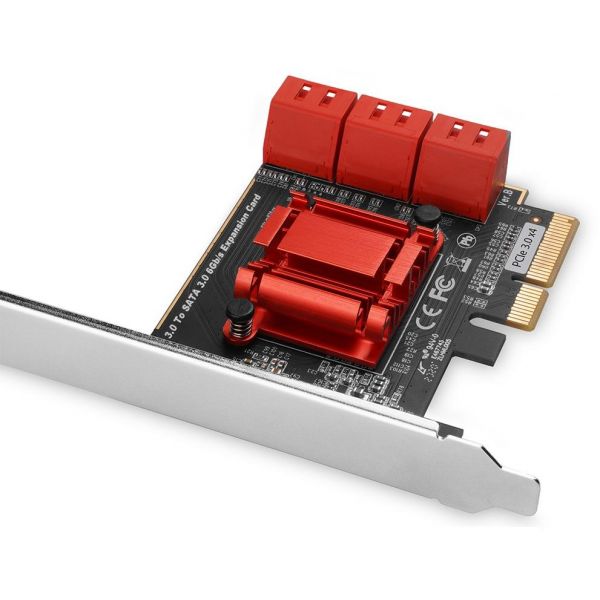 AXAGON Controlador PCIe Controller 6x internal SATA 6G port   LP