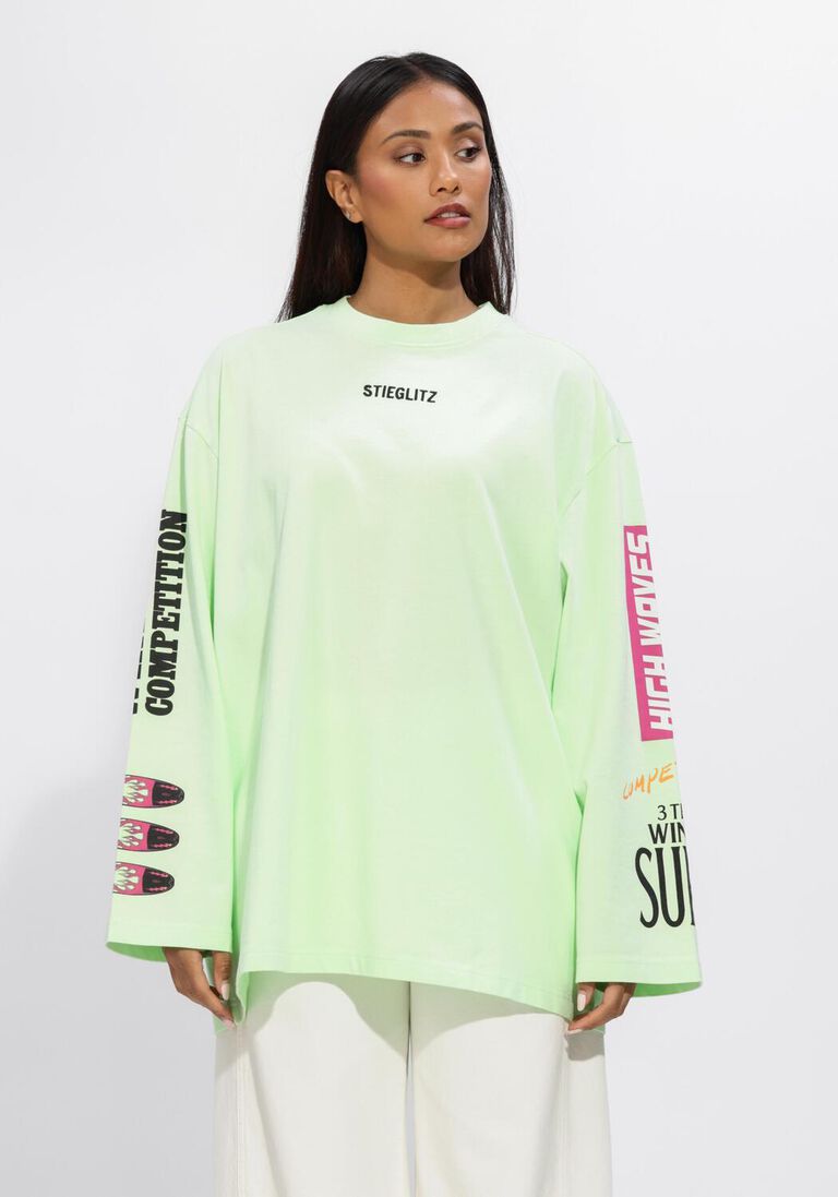 groene stieglitz tops & t-shirts monica skate tee wide sleeves