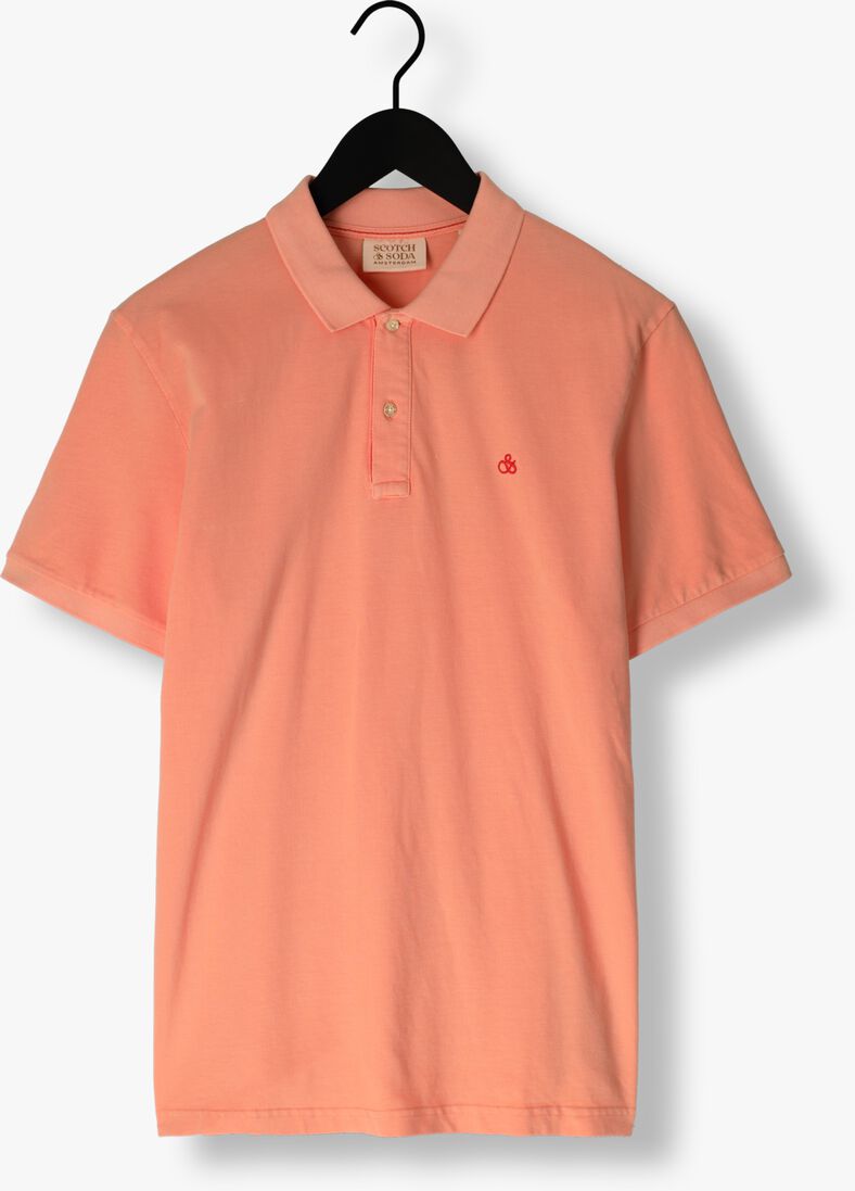 SCOTCH & SODA perzik scotch & soda polo garment dyed organic cotton pique polo