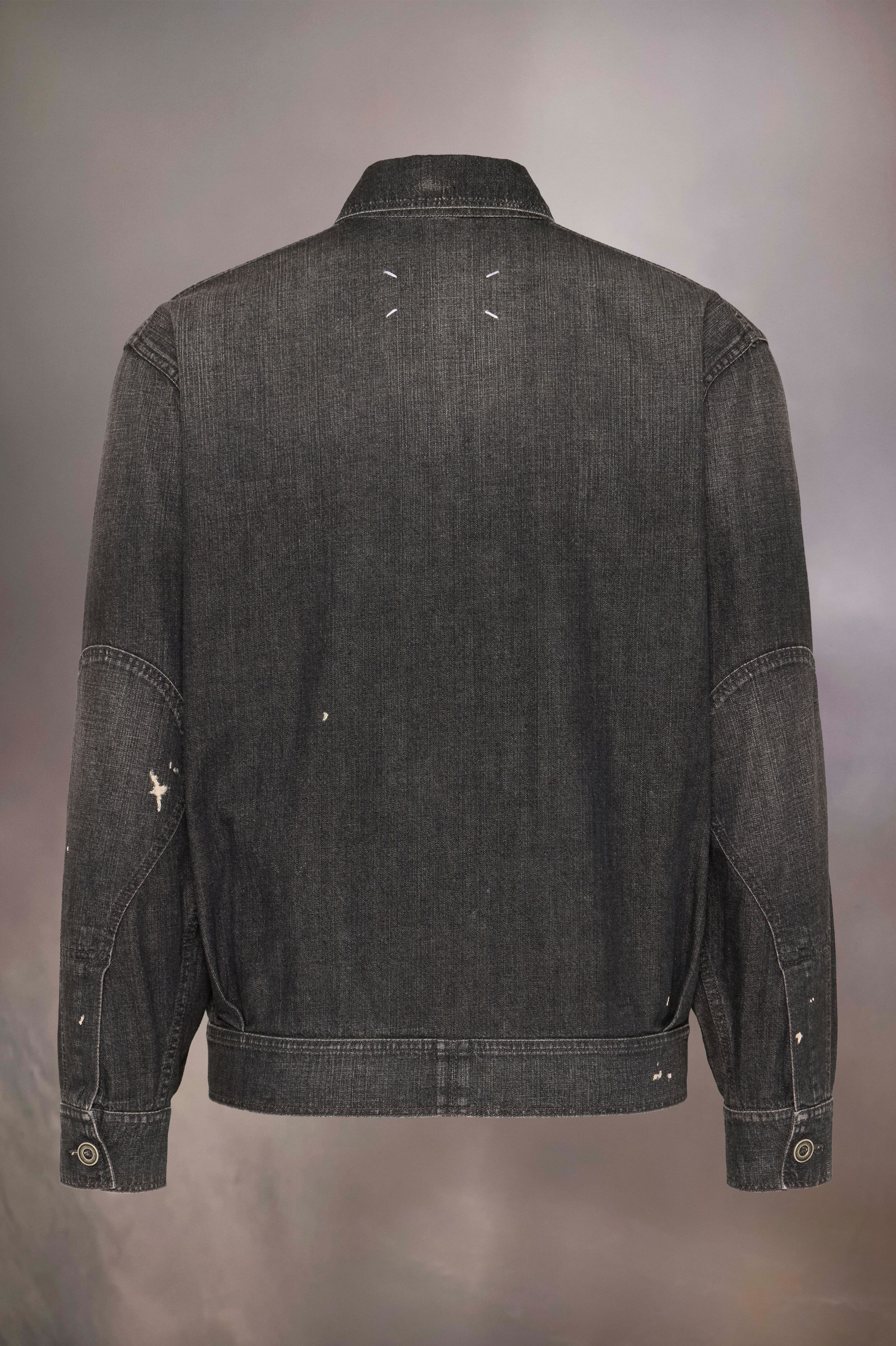 Veste en denim effet usé