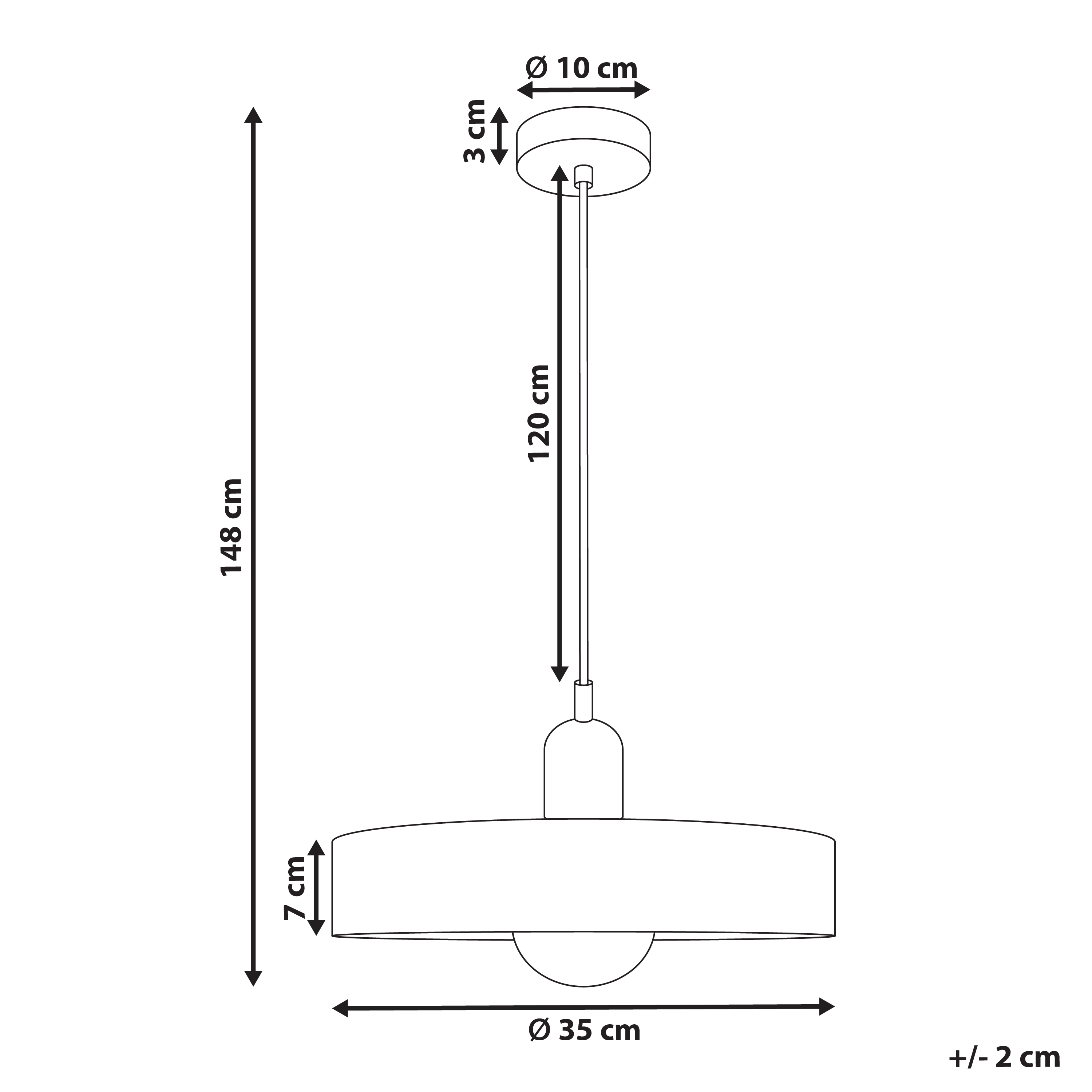 Beliani - PAALA - Hanglamp - Wit - Glas