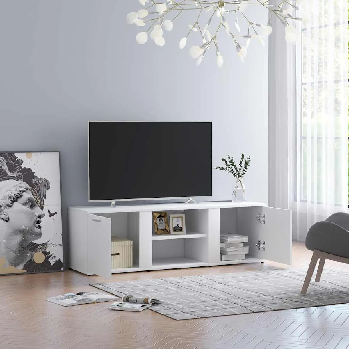 vidaXL Meuble TV - Blanc