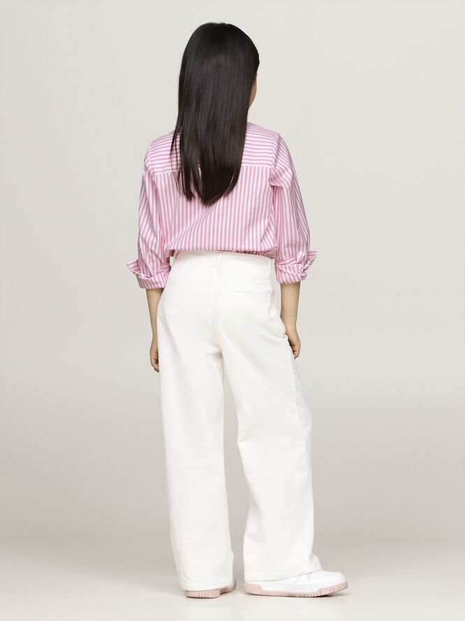 Tommy Hilfiger FINE CORDUROY WIDE LEG PANT Ancient white
