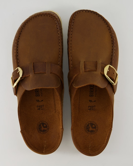 Birkenstock Buckley Leoi Pantoletten in Braun