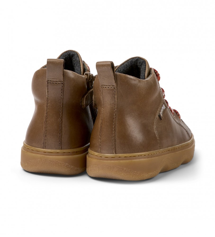 Tênis de couro marrom Camper Kiddo