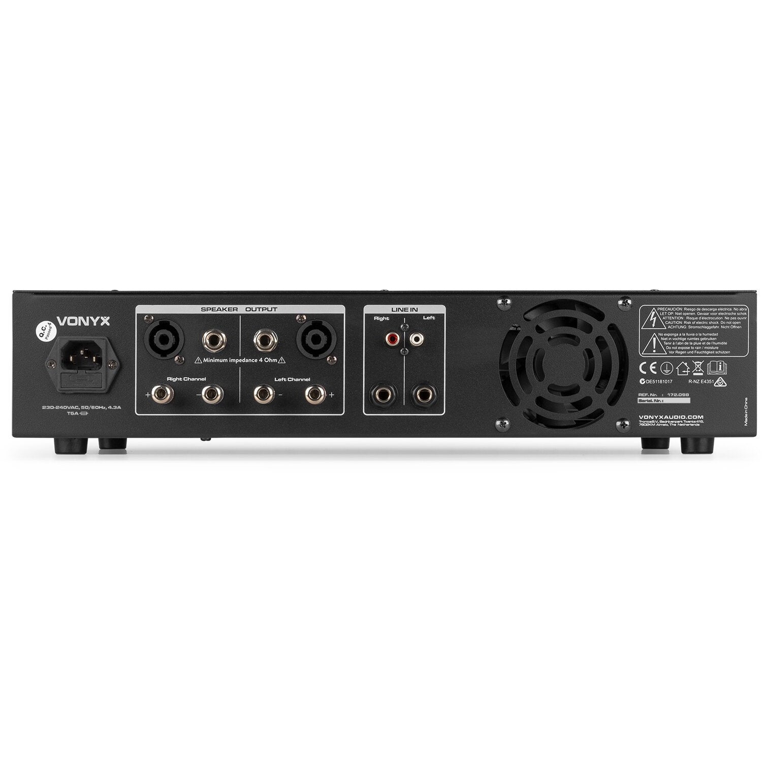 Vonyx VPA1000 2x 500W versterker / mediaplayer met Bluetooth