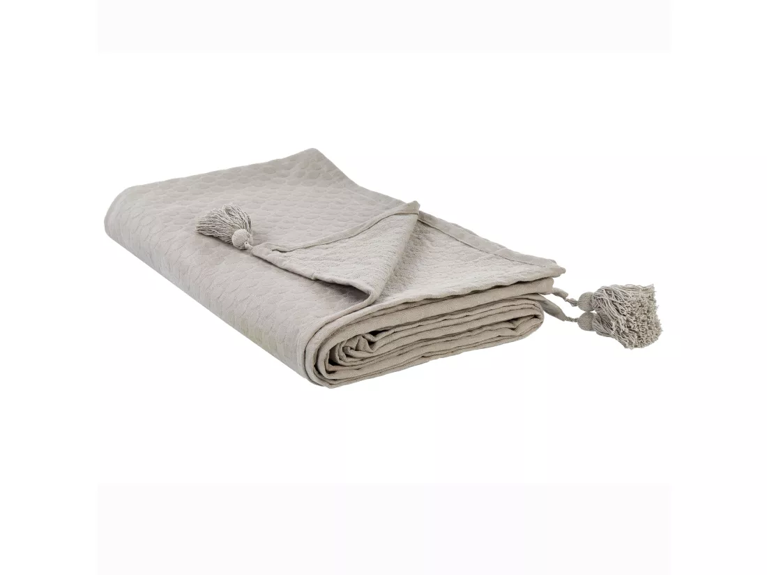 Couvre-lits LINDULA Coton 150 x 200 cm Taupe