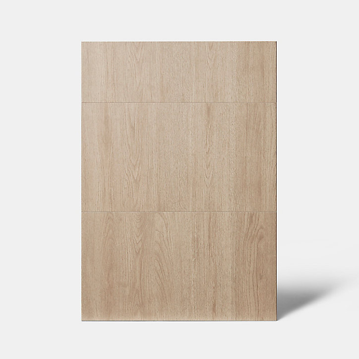 Façade de cuisine 1 tiroir et 2 casseroliers Chia décor chêne clair l. 50 cm x H. 72 cm GoodHome