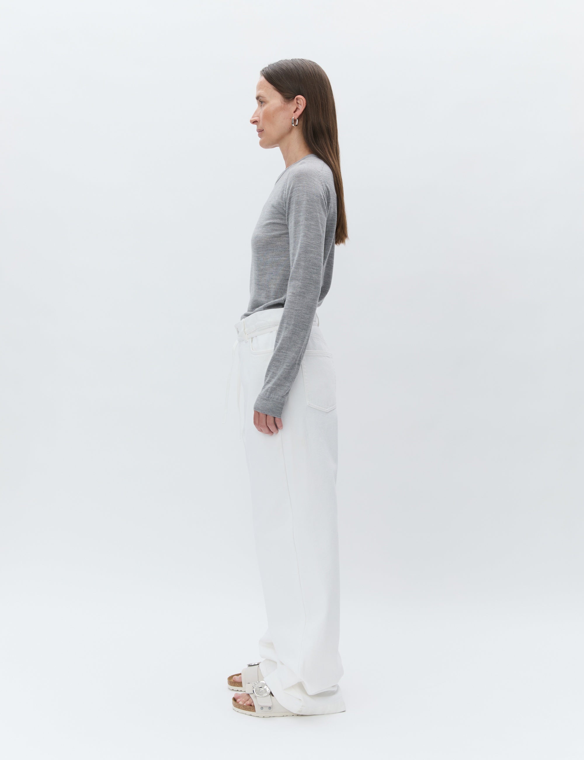DAY Birger et Mikkelsen  Annabelle uldstriktrøje - Medium grey melange
