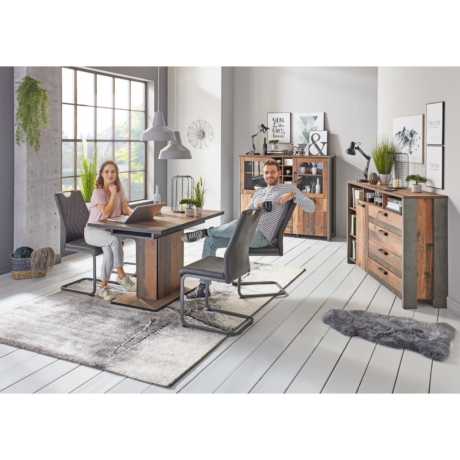 Sideboard - Old Wood Vintage - Betonoptik