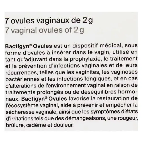 Bactigyn Intimate Balance 7 supositórios + Bactigyn Oral 30 cápsulas