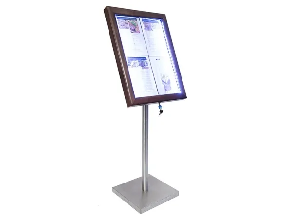 Securit® CLASSIC informationsdisplay i mørkebrun