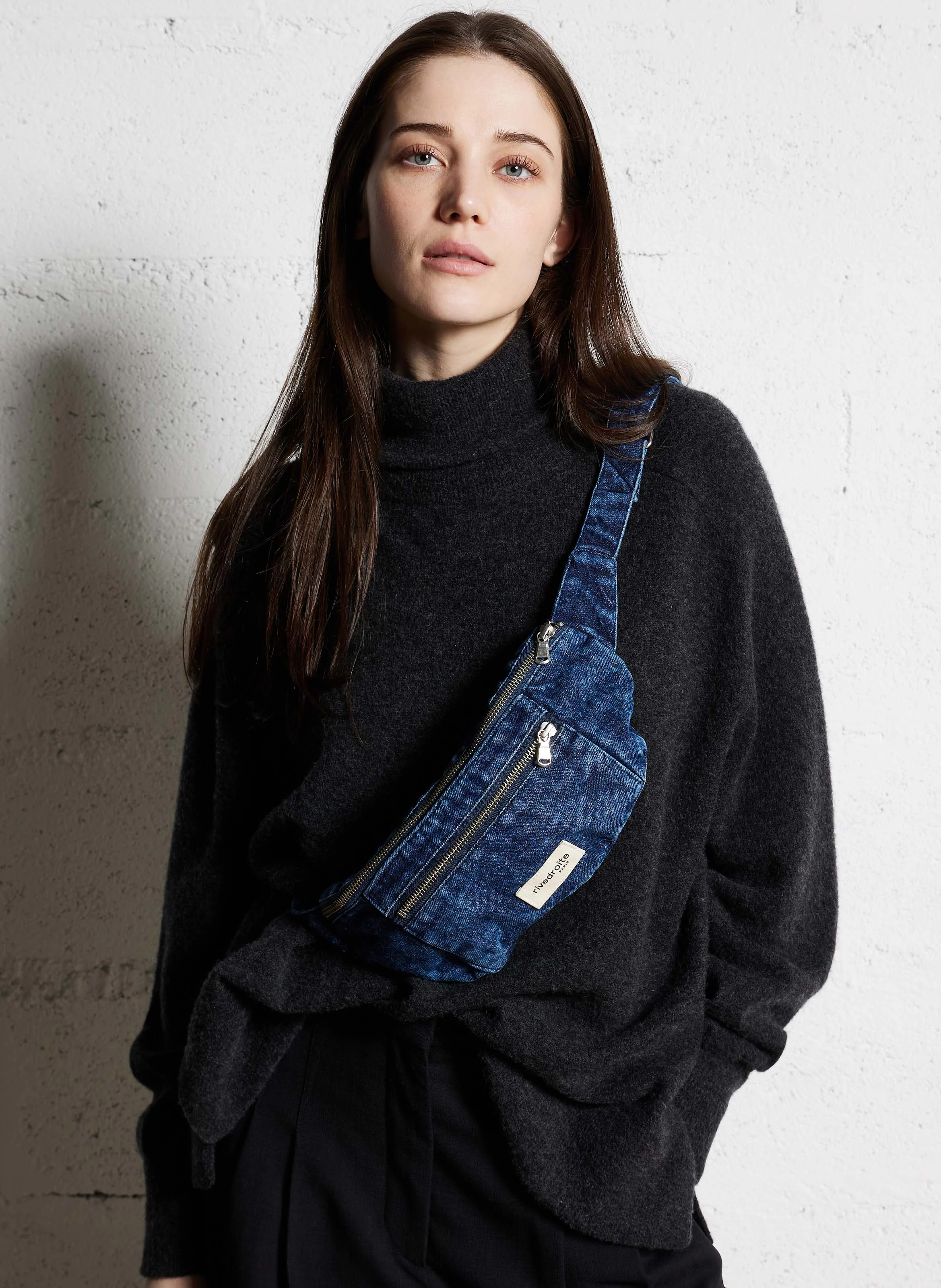 ORSEL - Sac banane en coton recyclé | Bleu