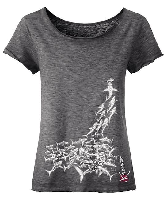 KANUMERA - T-SHIRT DELAVE ATTAQUE DES REQUINS FEMME