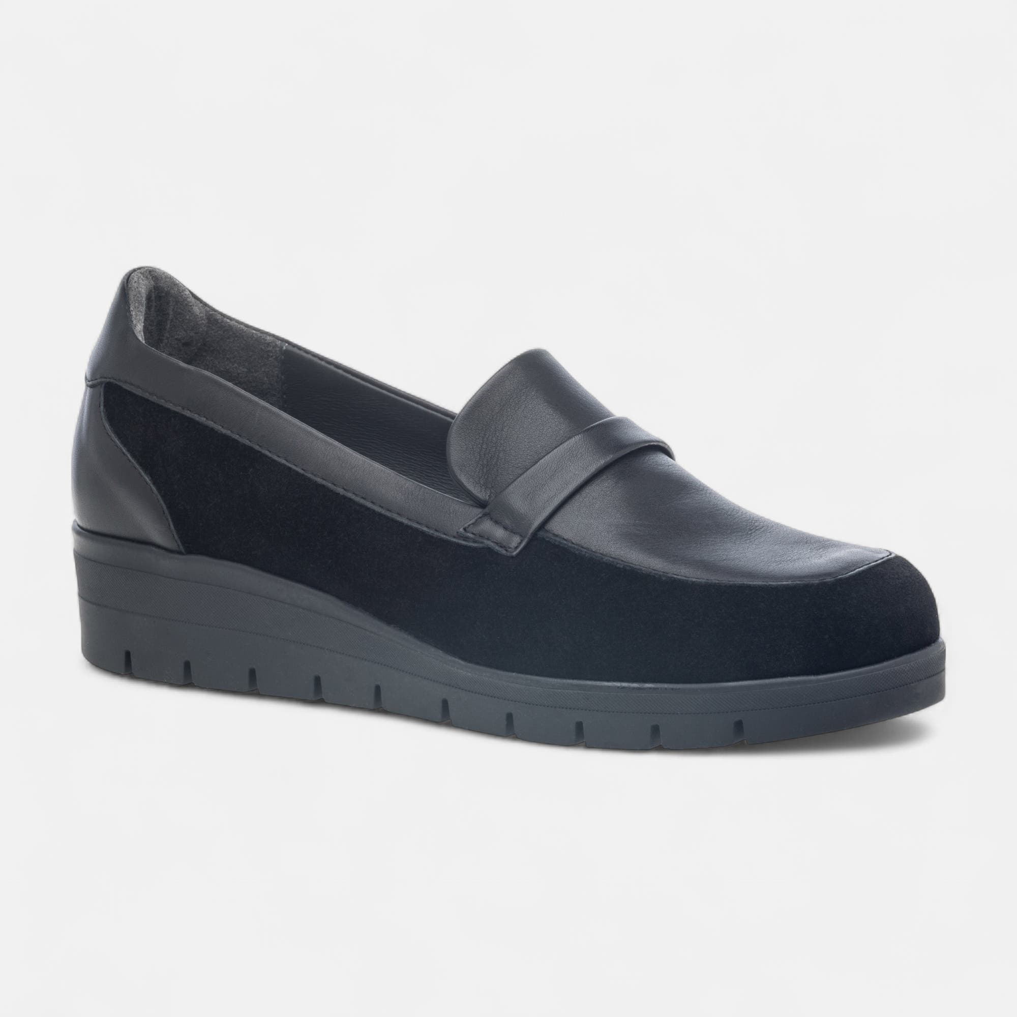 Mocassins Femme en cuir noir