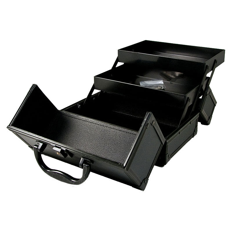 Mini valise make-up en alu noire