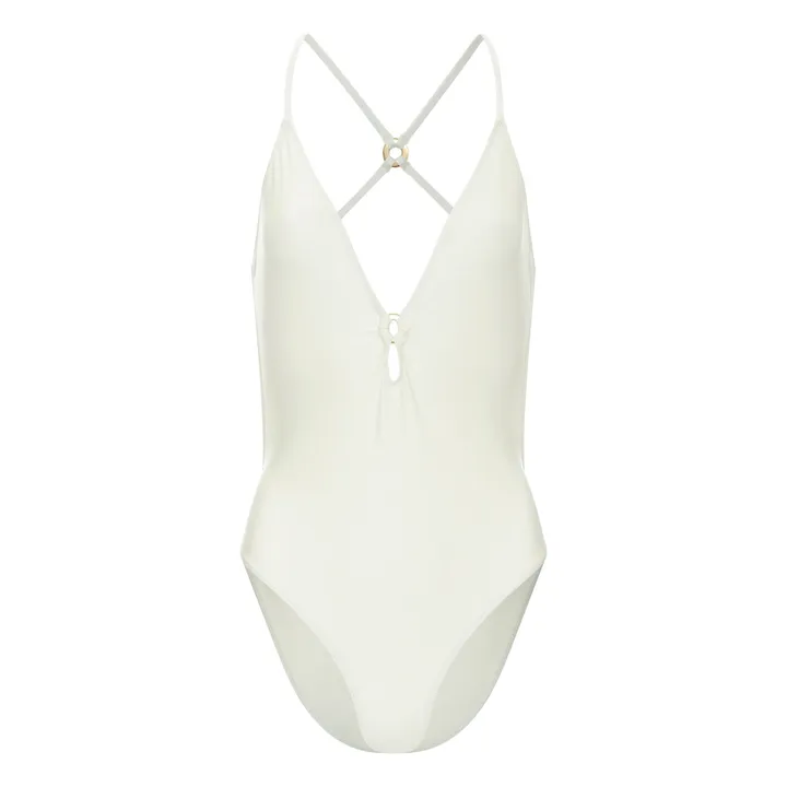 Alma Deia Maillot de bain une pièce Anneau | Blanc cassé
