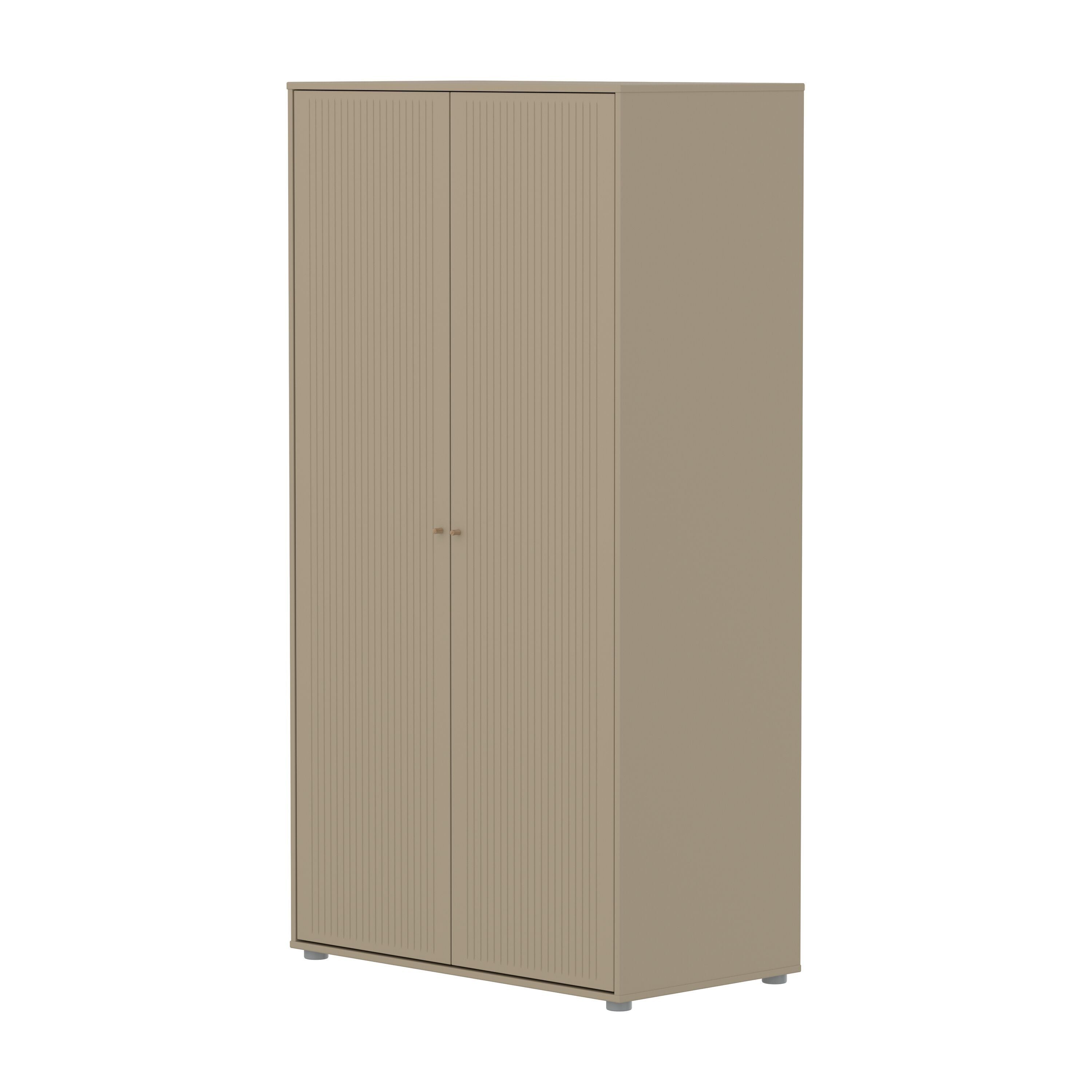 SAGA Schrk grv front oat,oak kno/pla.Füs - Oat / B: 100.0 cm x T: 55.0 cm x H: 190.0 cm