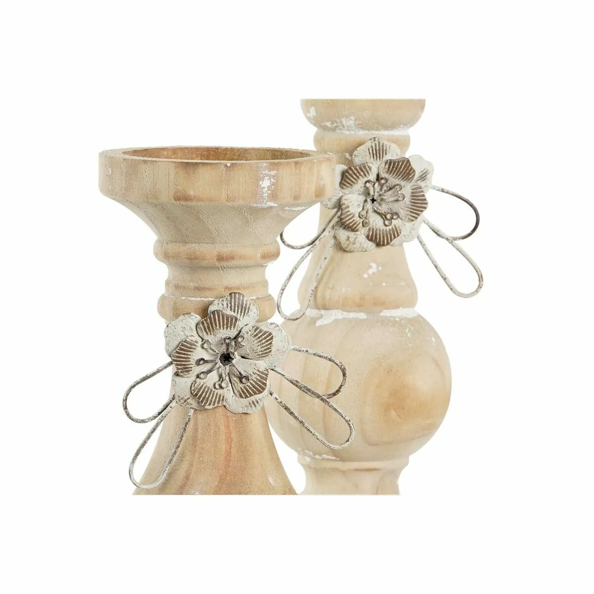 Bougeoir DKD Home Decor - Bois - 2 Pièces