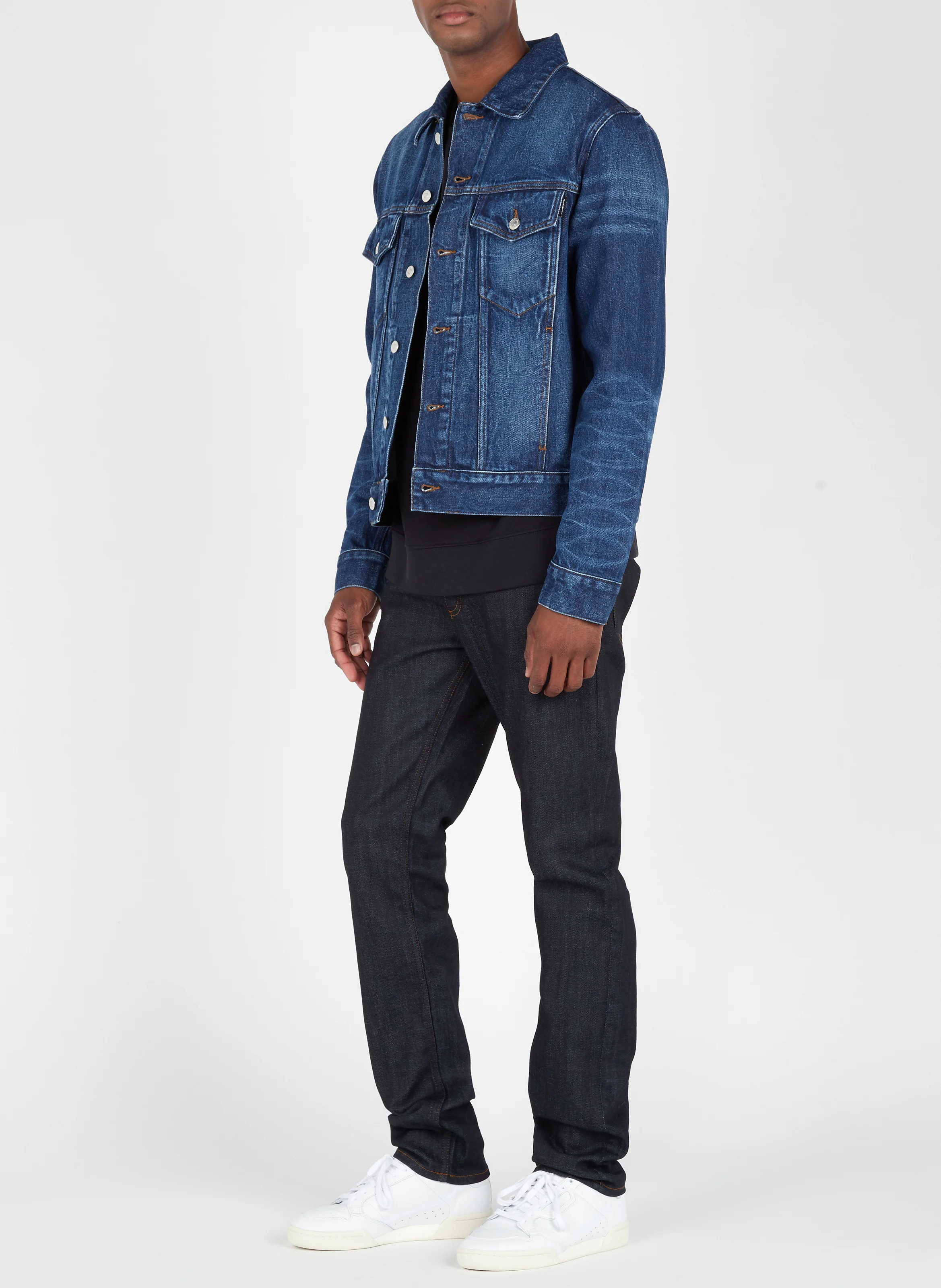 Jean droit en coton | Bleu