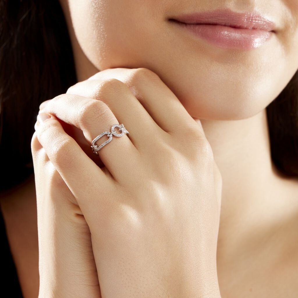 Bague Ela Argent Blanc Oxyde De Zirconium