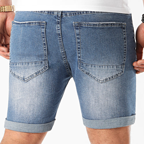 Short Jean Avec Dechirures LB054-B54 Bleu Medium