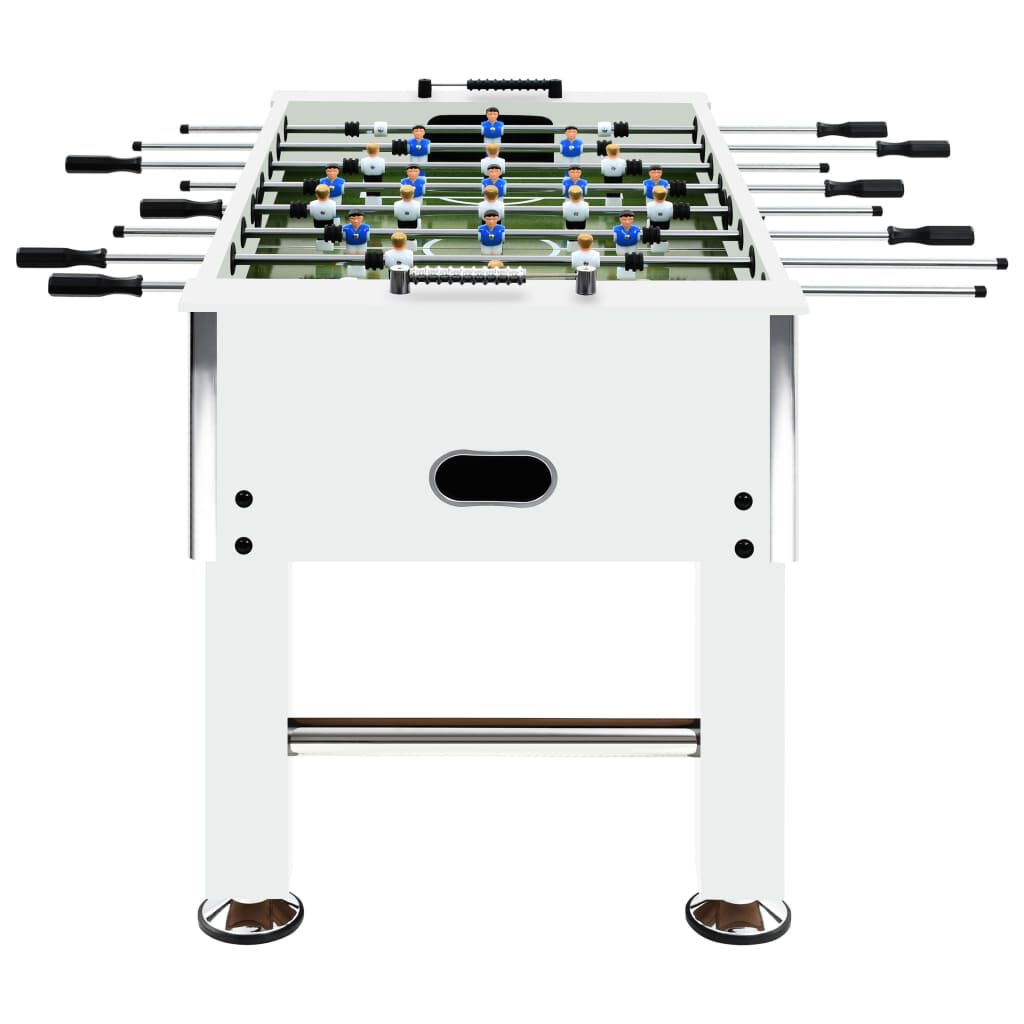 vidaXL Tafelvoetbaltafel, staal, 60 kg, 140x74,5x87,5 cm, wit