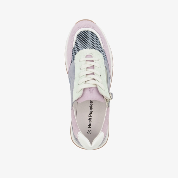 Hush Puppies leren dames sneakers met pasteltinten