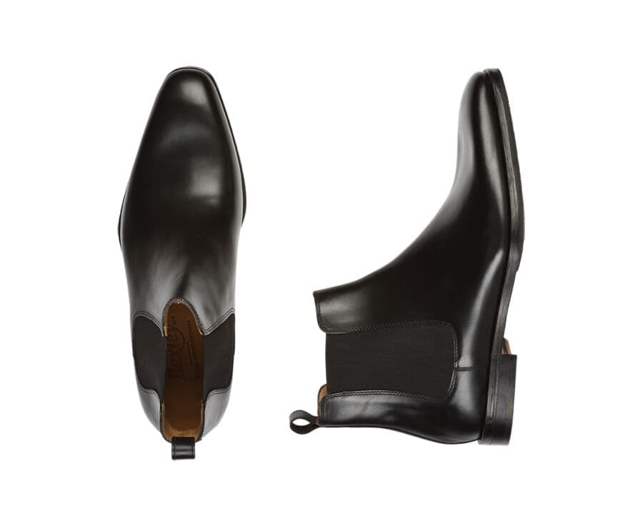 Chelsea boots cuir homme Noir - BERGAME PATIN