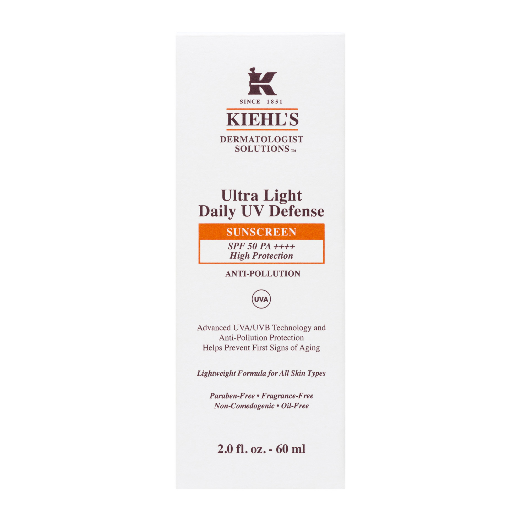 KIEHL'S Ultra Light Daily UV Defense Sunscreen SPF50 Tb 60 ml