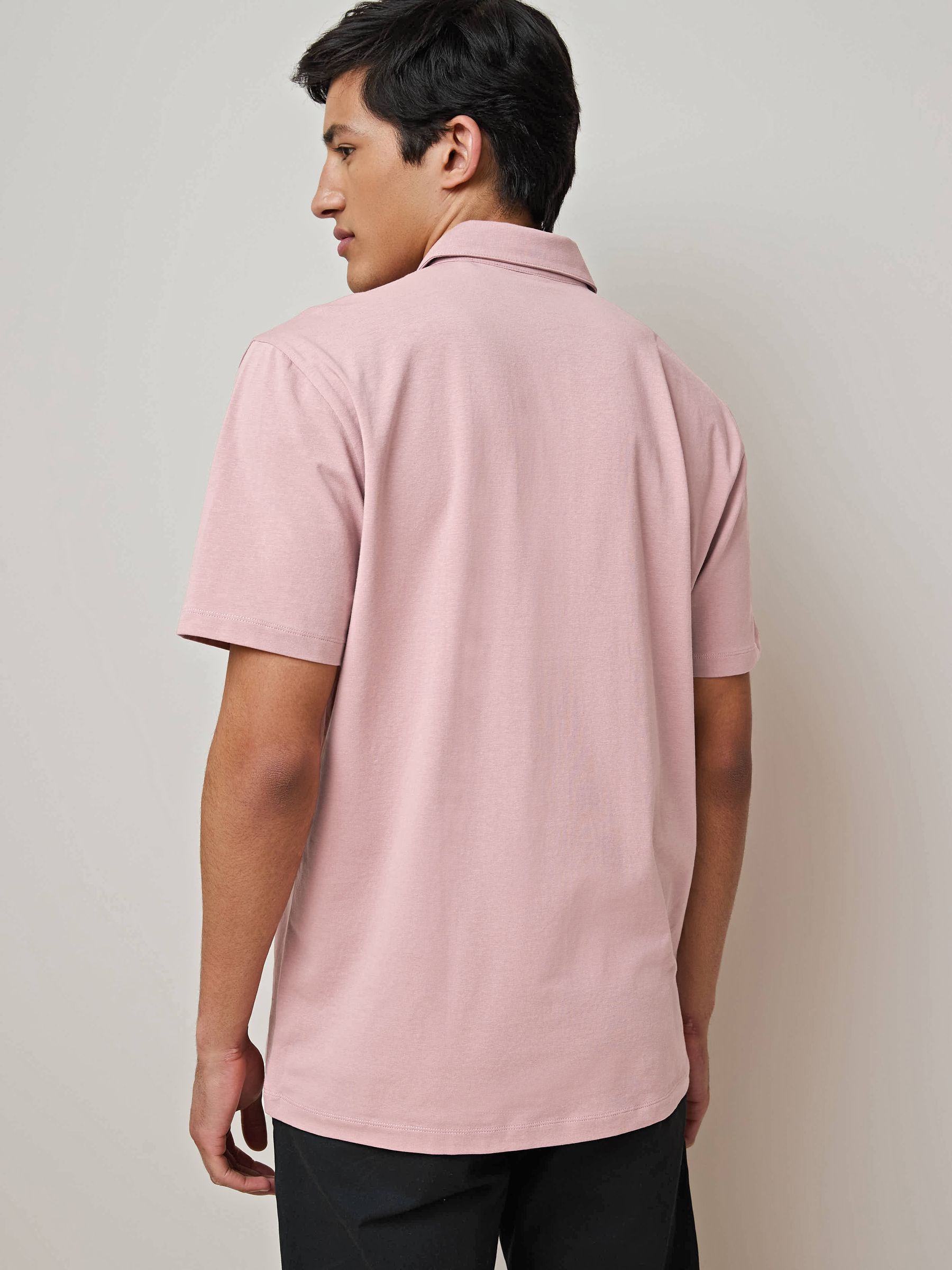 Wit/blauw/naturel/roze/grijs - Normale Pasvorm - Set van 5 jersey poloshirts met korte mouwen