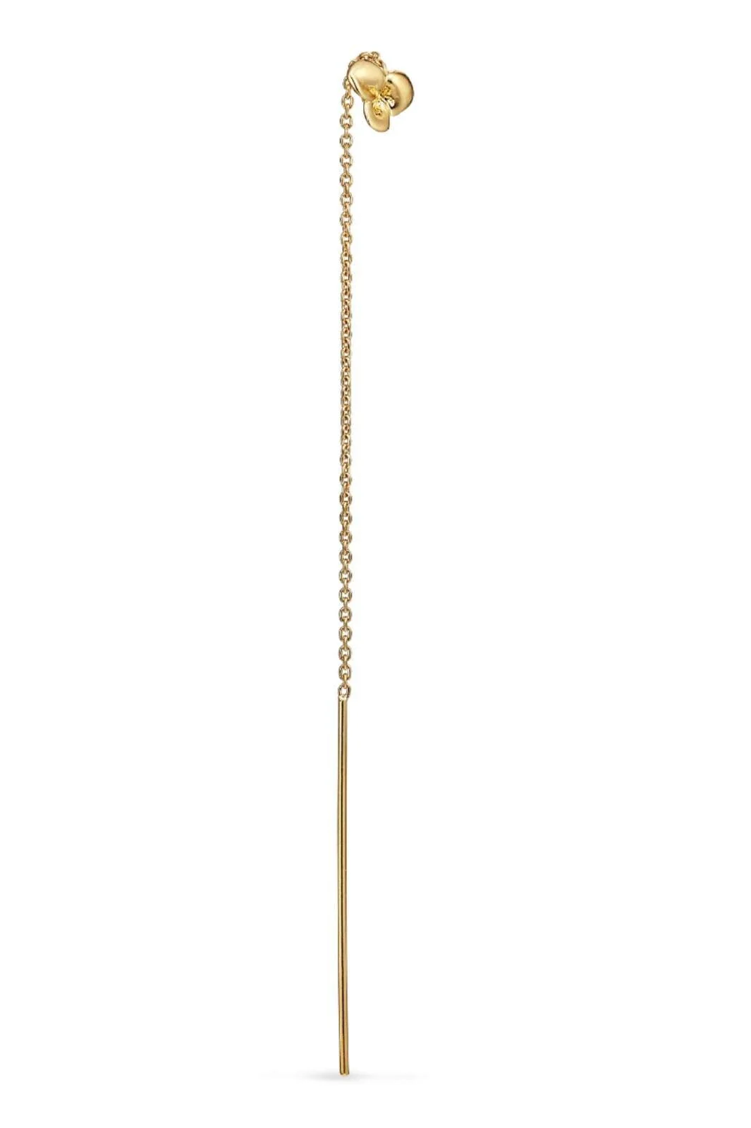 Jane Kønig Leaf Chain Earring forgyldt