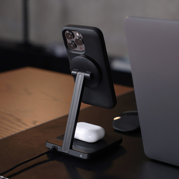 Quad Lock - Support bureau Mag Dual Desktop Wireless Charger Noir