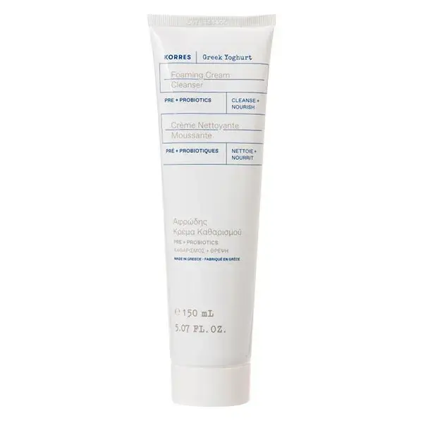 Creme de limpeza espumante Korres com iogurte grego, 150ml