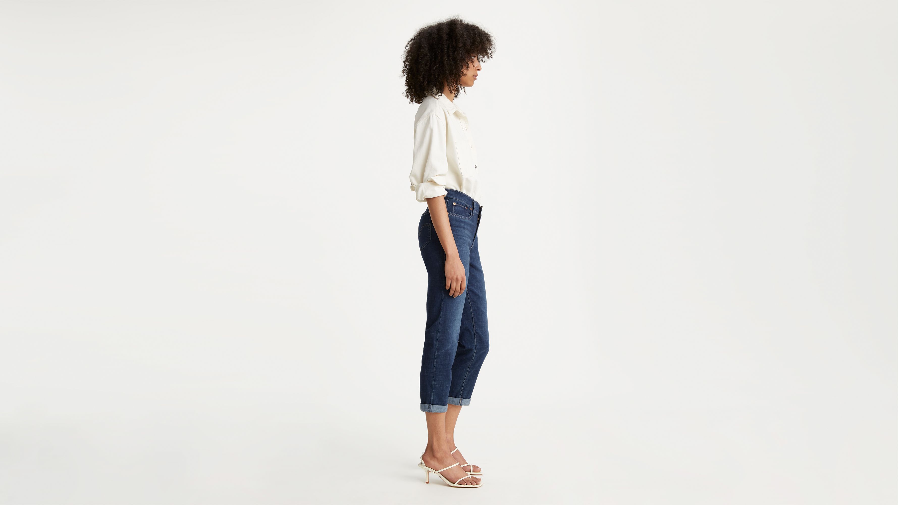 Jean Boyfriend - Cobalight Layer - Bleu