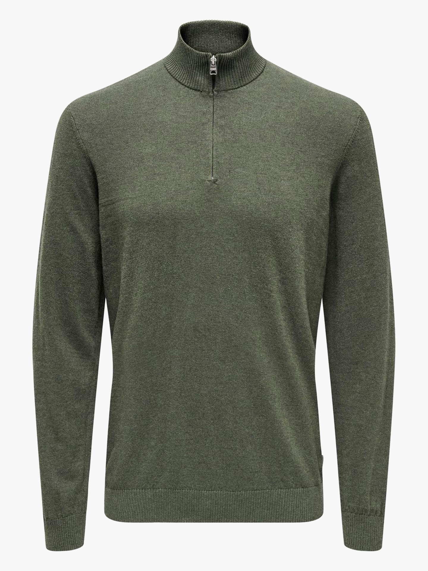 Loui Reg Mel Half Zip Knit