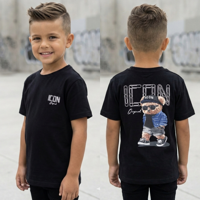 Paperclips icon tee - zwart