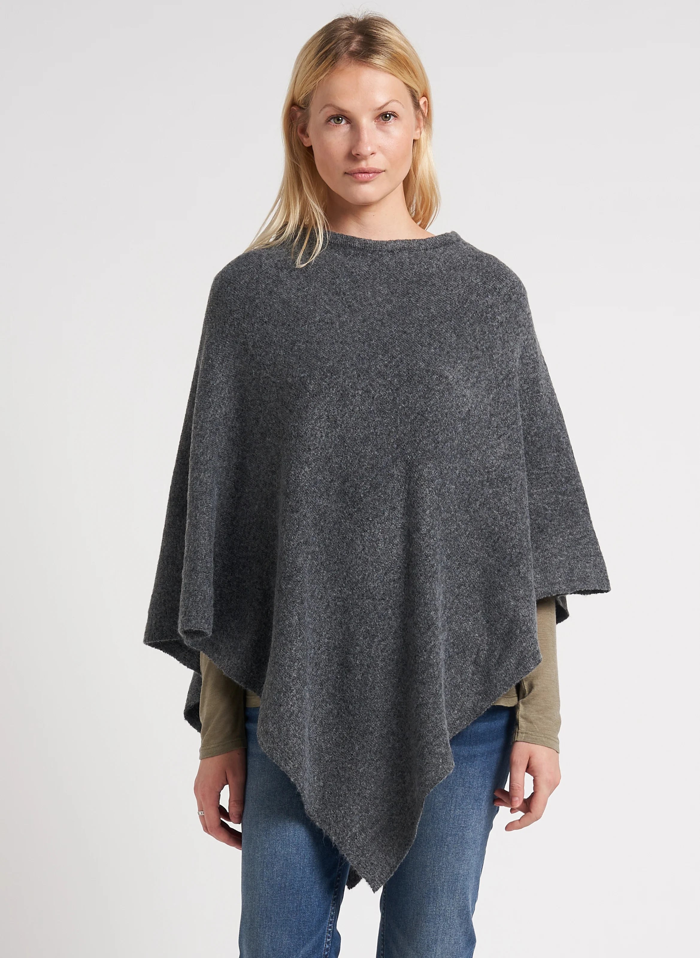 ALAMO - Ponch col rond en maille mélangée | Gris