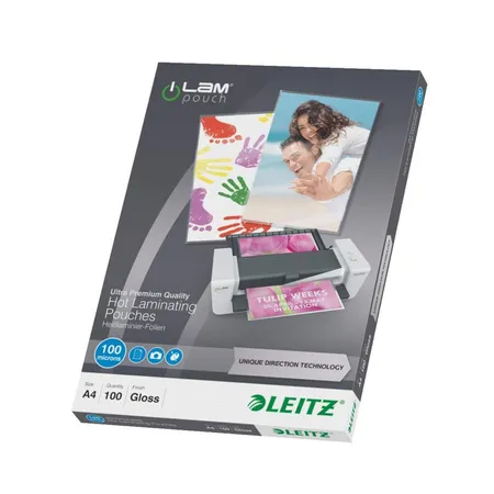 Leitz Heißlaminierfolien, A4, 100mic, glasklar, 100 Stück