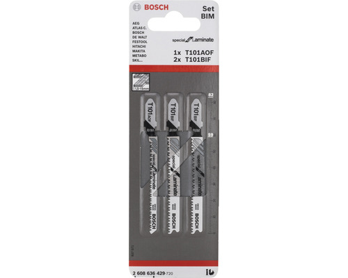 Decoupeerzaagbladenset Bosch 1x T 101 AOF, 2x T 101 BIF verpakking van 3